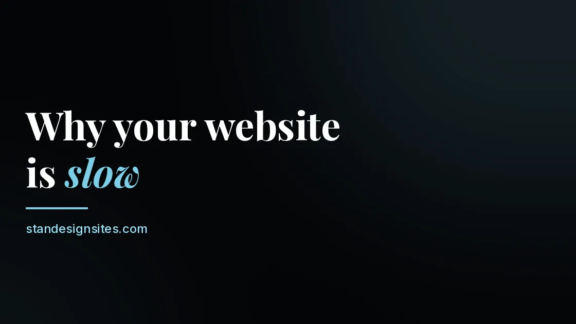 Article title graphic reading why your website is slow