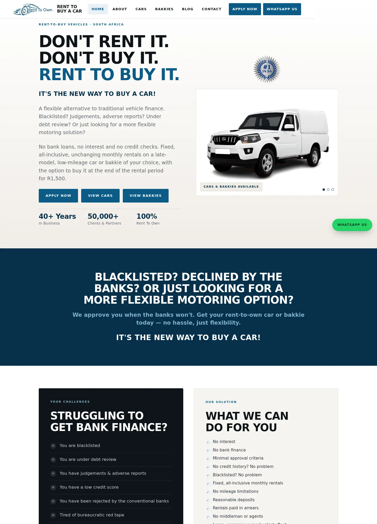 Rent To Buy A Car website